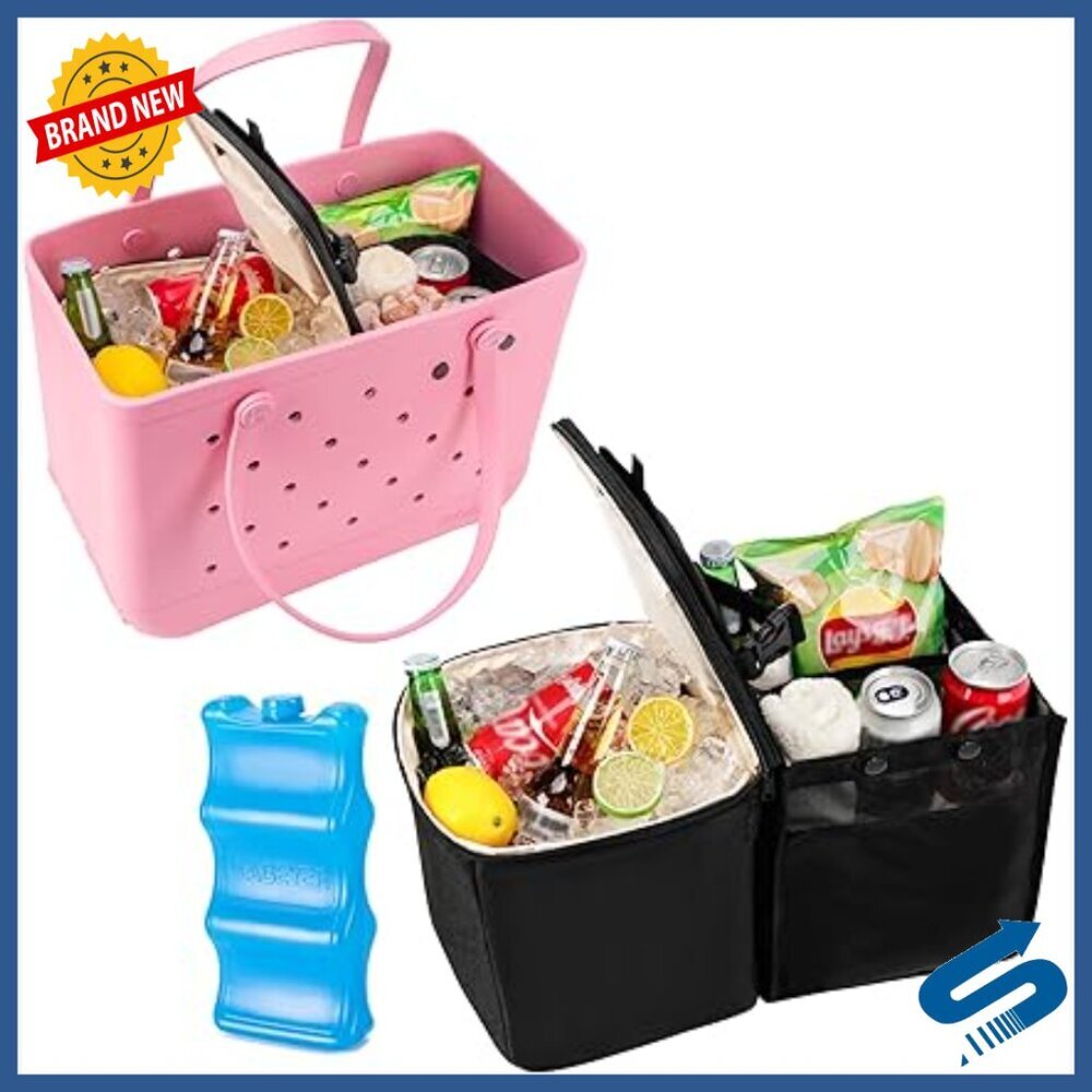 XL Bogg Bag Cooler Organizer Insert with Ice Pack & Mesh Pockets